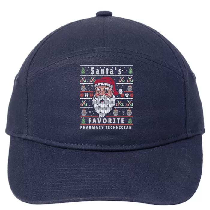 Santas Xmas Ugly Christmas Pharmacytechnician Cute Gift 7-Panel Snapback Hat