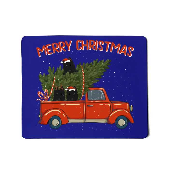 Schipperke Xmas Vintage Red Pickup Retro Truck Cute Gift Mousepad