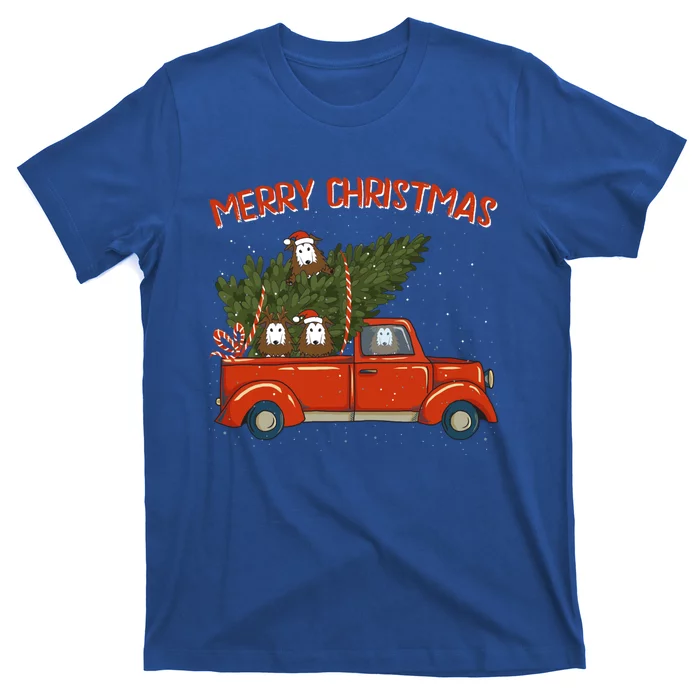 Sheltie Xmas Vintage Red Pickup Retro Truck Cool Gift T-Shirt