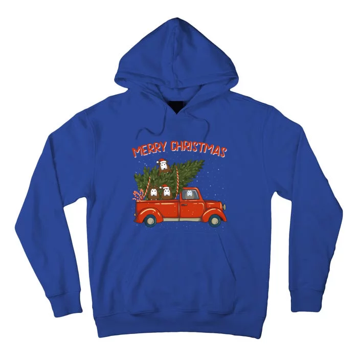 Sheltie Xmas Vintage Red Pickup Retro Truck Cool Gift Tall Hoodie