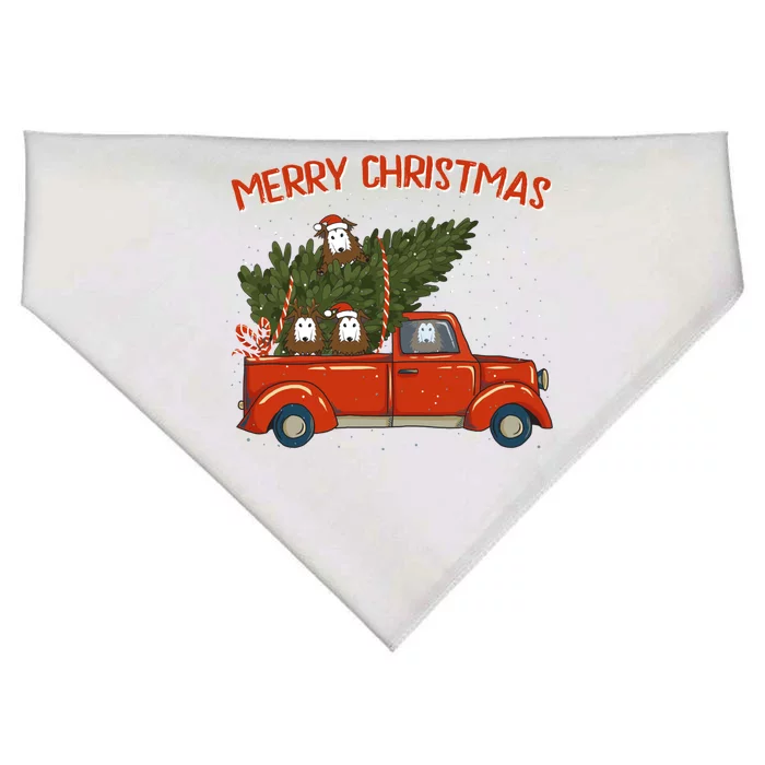 Sheltie Xmas Vintage Red Pickup Retro Truck Cool Gift USA-Made Doggie Bandana