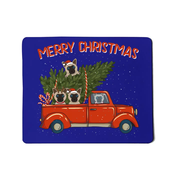 Siamese Xmas Vintage Red Pickup Retro Truck Great Gift Mousepad