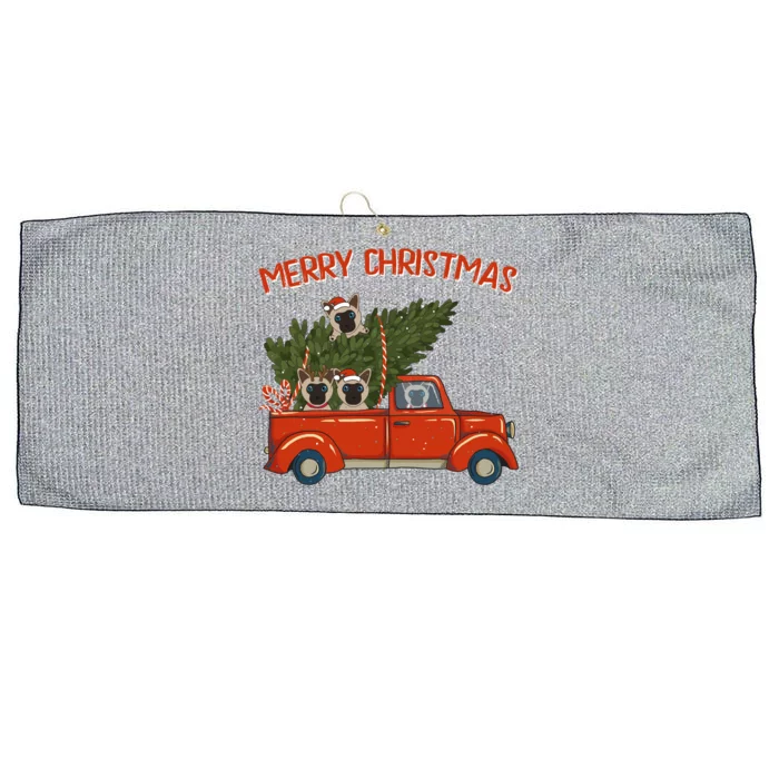 Siamese Xmas Vintage Red Pickup Retro Truck Great Gift Large Microfiber Waffle Golf Towel