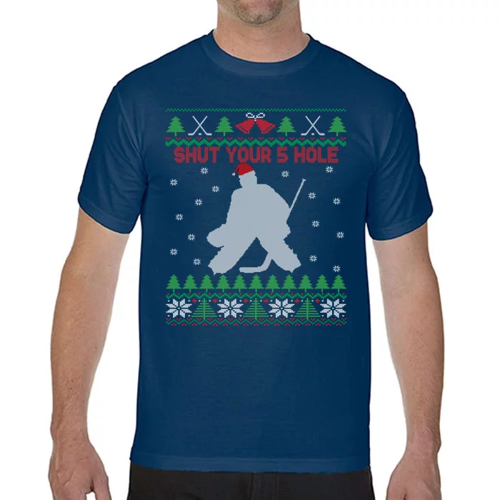 Shut Your 5 Hole Christmas Comfort Colors T-Shirt