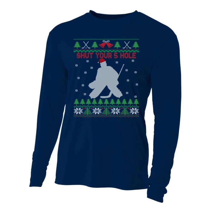 Shut Your 5 Hole Christmas Cooling Performance Long Sleeve Crew