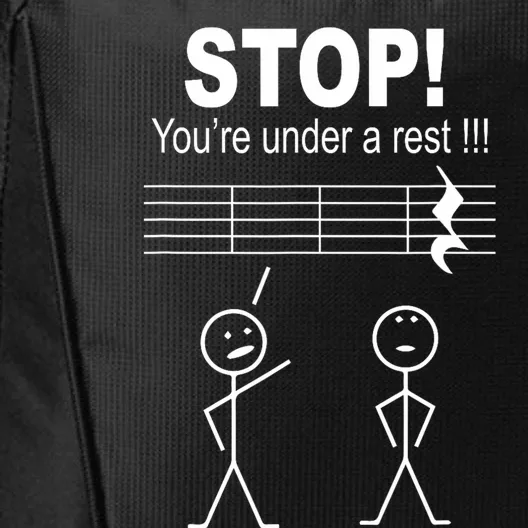 Stop You Are Under A Rest Funny Musician City Backpack