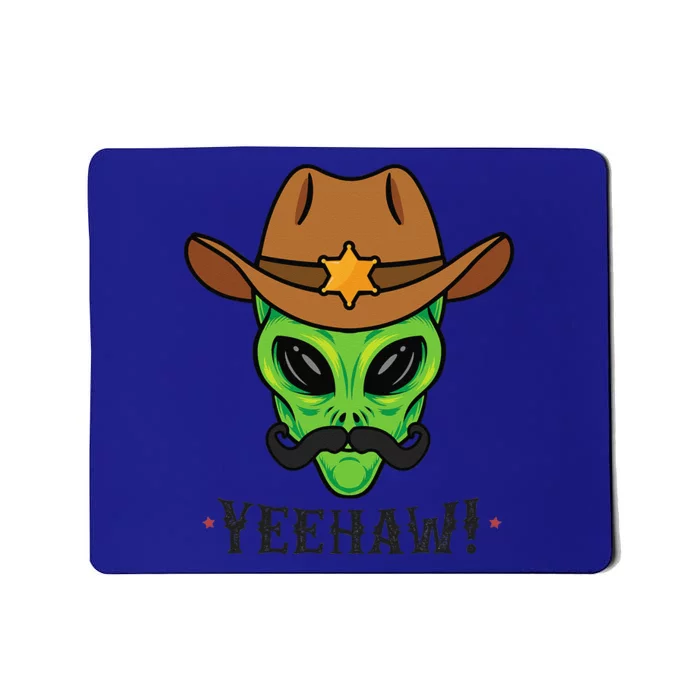 Space Yeehaw Alien Cowboy Halloween Alien Western Mousepad