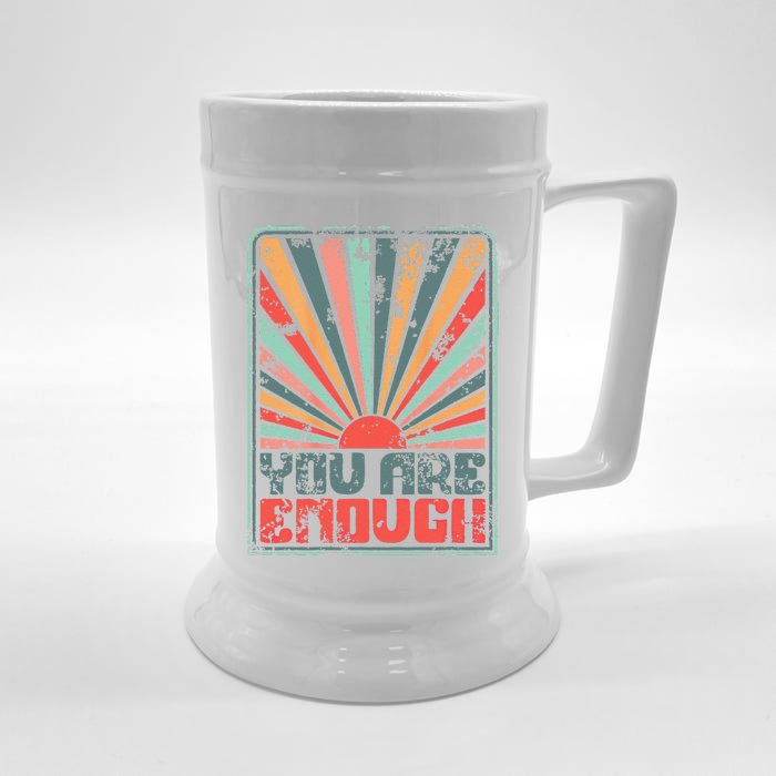 Sunkissed You Are Enough Positivity Front & Back Beer Stein