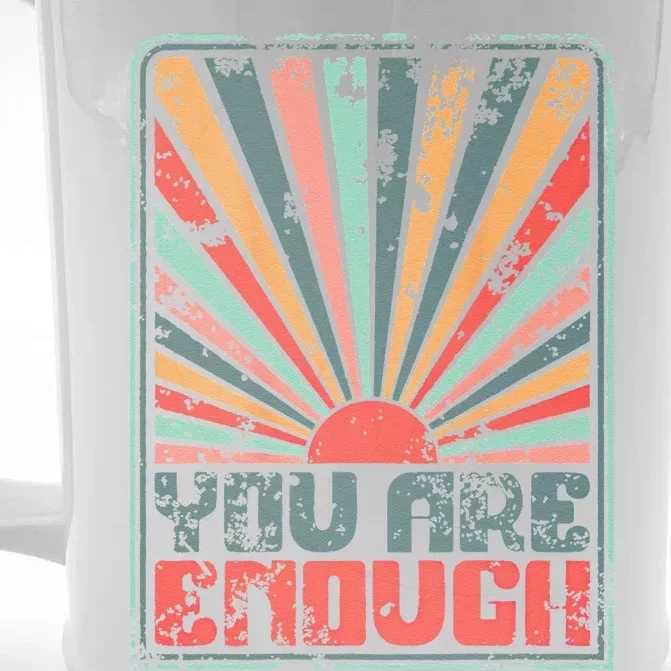 Sunkissed You Are Enough Positivity Front & Back Beer Stein