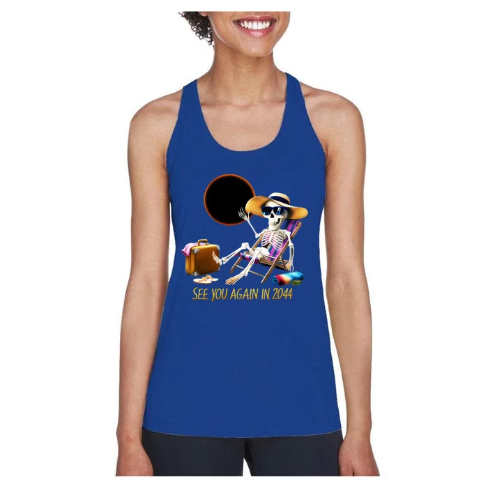 See You Again In 2044 Solar Eclipse Astronomy Lovers Women's Racerback Tank