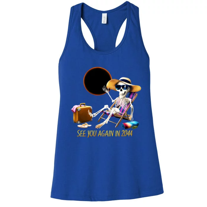 See You Again In 2044 Solar Eclipse Astronomy Lovers Women's Racerback Tank