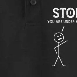 Stop You Are Under A Rest Funny Musician Music Teacher Dry Zone Grid Performance Polo