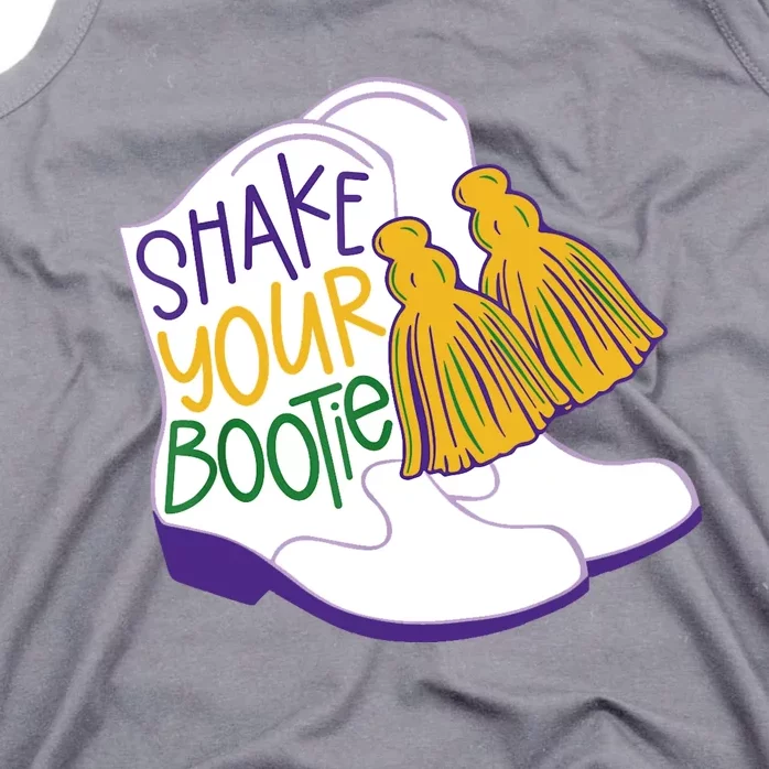 Shake Your Bootie Mardi Gras Bead Boot Carnival Celebration Tank Top