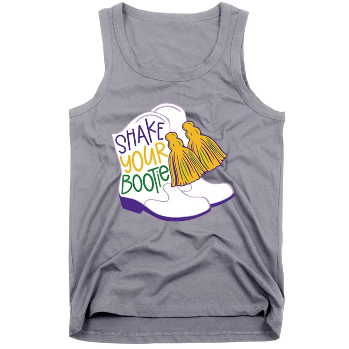 Shake Your Bootie Mardi Gras Bead Boot Carnival Celebration Tank Top