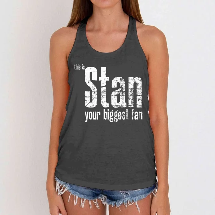 Stan Your Biggest Fan Women's Knotted Racerback Tank