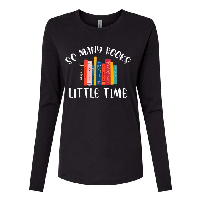 So Y Books Little Time Book Lover Bookworm Librarian Meaningful Gift Womens Cotton Relaxed Long Sleeve T-Shirt