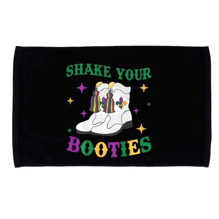 Shake Your Bootie Retro Mardi Gras Booties Microfiber Hand Towel