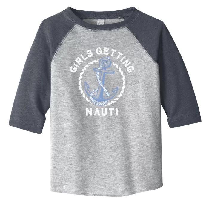 Sailing Yacht Boating Trip Cruise Getting Nauti Gift Toddler Fine Jersey T-Shirt