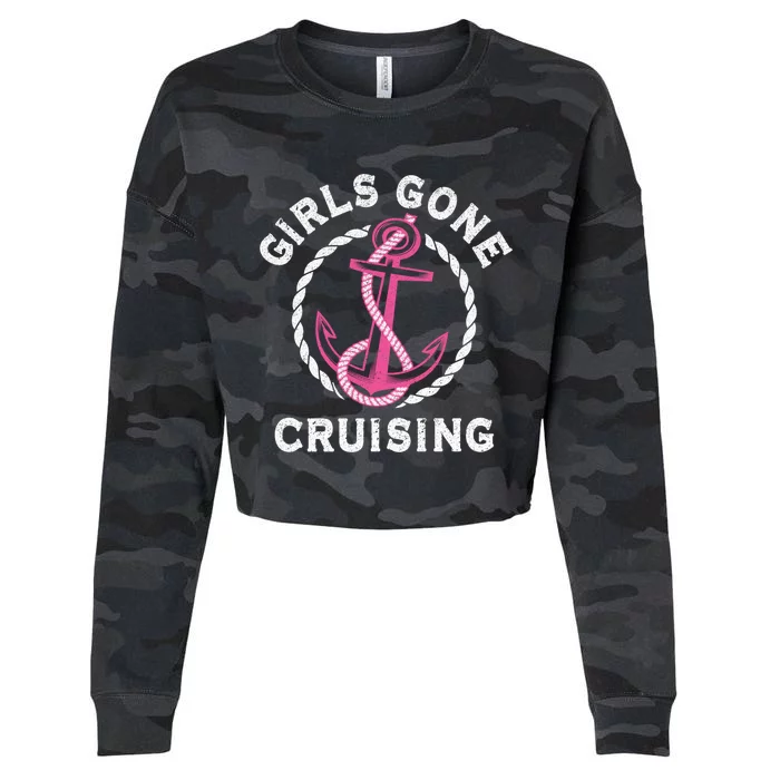 Sailing Yacht Boating Trip Cruise Gone Cruising Cute Gift Cropped Pullover Crew