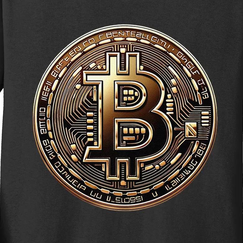 Show Your Bitcoin Pride. Kids Long Sleeve Shirt