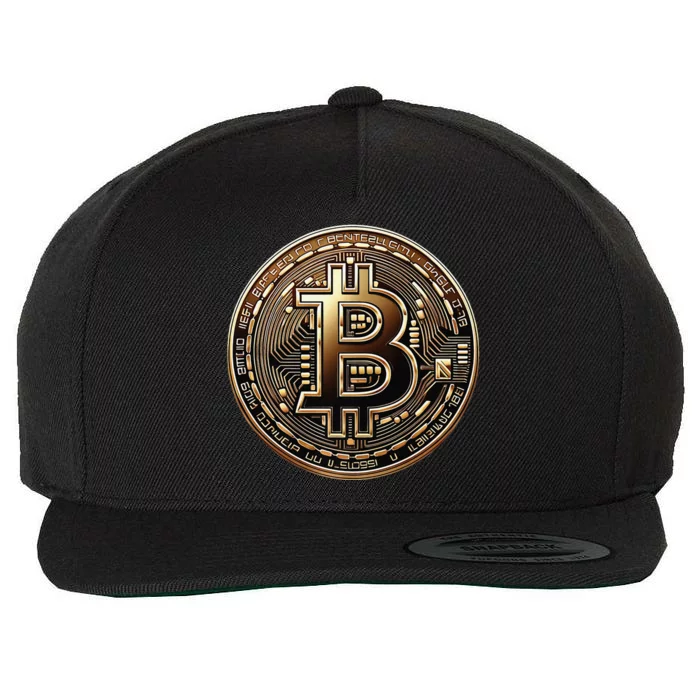 Show Your Bitcoin Pride. Wool Snapback Cap