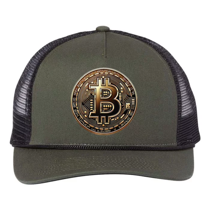 Show Your Bitcoin Pride. Retro Rope Trucker Hat Cap