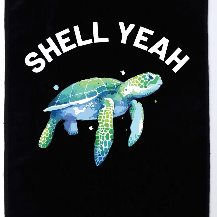 Shell Yeah Cute Tortoise Sea Turtle Lover Platinum Collection Golf Towel