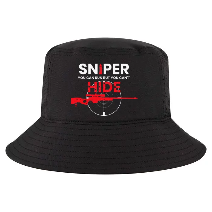 Sniper You Can Run But You Cant Hide Cool Comfort Performance Bucket Hat