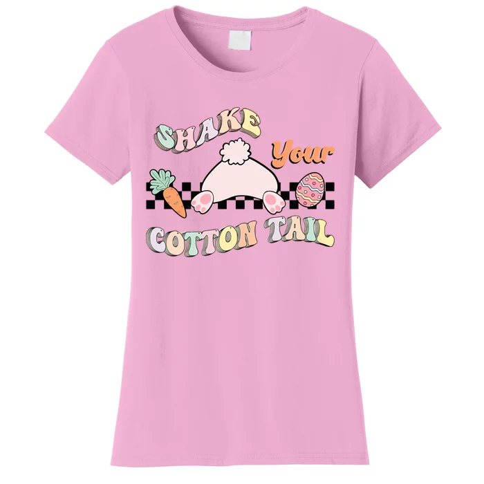 Shake Your Cotton Tail Easter Egg Easter Bunny Carrot Funny Easte Women's T-Shirt