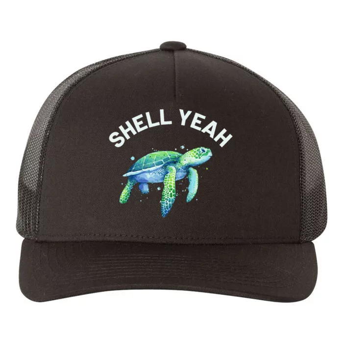 Shell Yeah Cute Tortoise & Sea Turtle Lover Yupoong Adult 5-Panel Trucker Hat