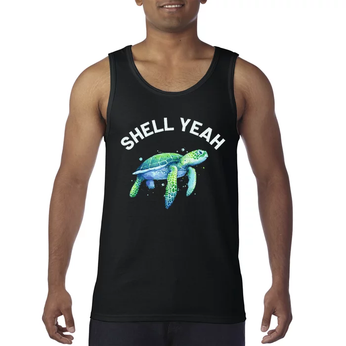 Shell Yeah Cute Tortoise & Sea Turtle Lover Tank Top