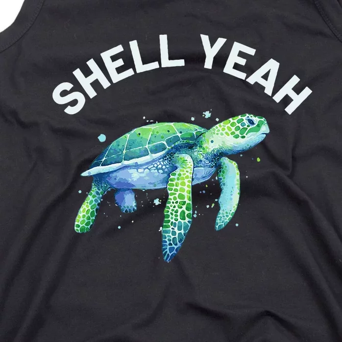 Shell Yeah Cute Tortoise & Sea Turtle Lover Tank Top