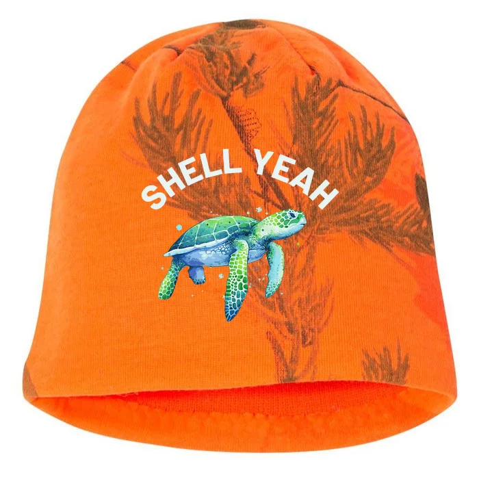 Shell Yeah Cute Tortoise & Sea Turtle Lover Kati - Camo Knit Beanie