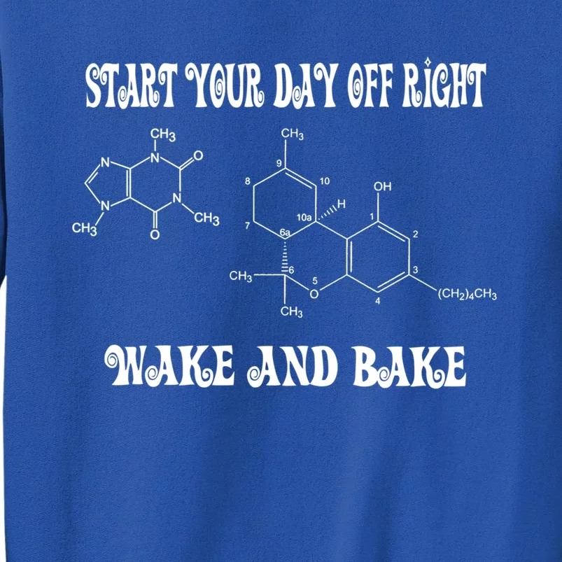 Start Your Day Off Right Wake And Bake Caffeine And Thc Mol Gift Tall Sweatshirt