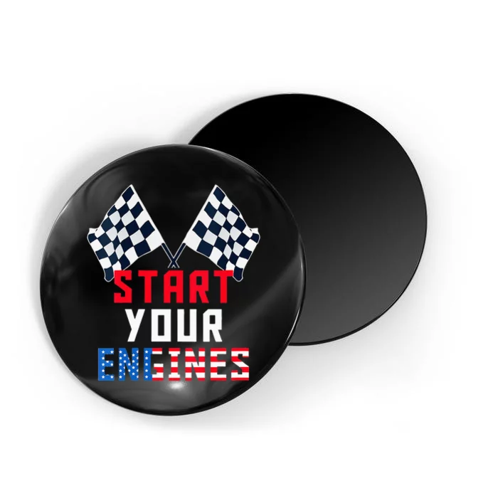 Start Your Engines Motorsport Car Drag Racing Magnet