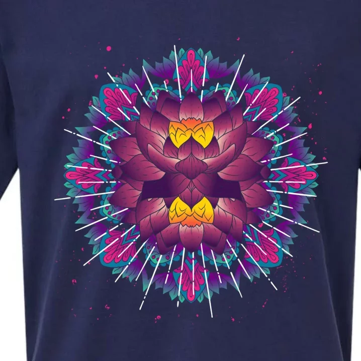 Spiritual Yoga Flower Blossom Meditation Boho Lotus Dala Funny Gift Sueded Cloud Jersey T-Shirt