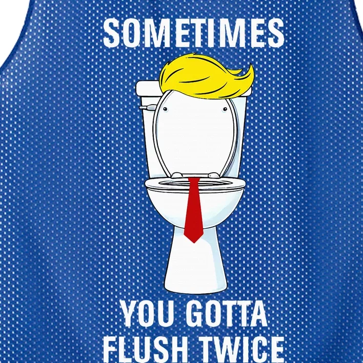 Sometime You Gotta Flush Twice Mesh Reversible Basketball Jersey Tank