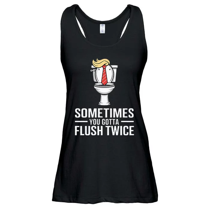 Sometimes You Gotta Flush Twice Ladies Essential Flowy Tank