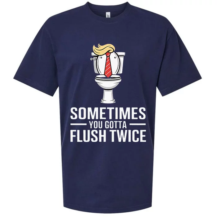 Sometimes You Gotta Flush Twice Sueded Cloud Jersey T-Shirt