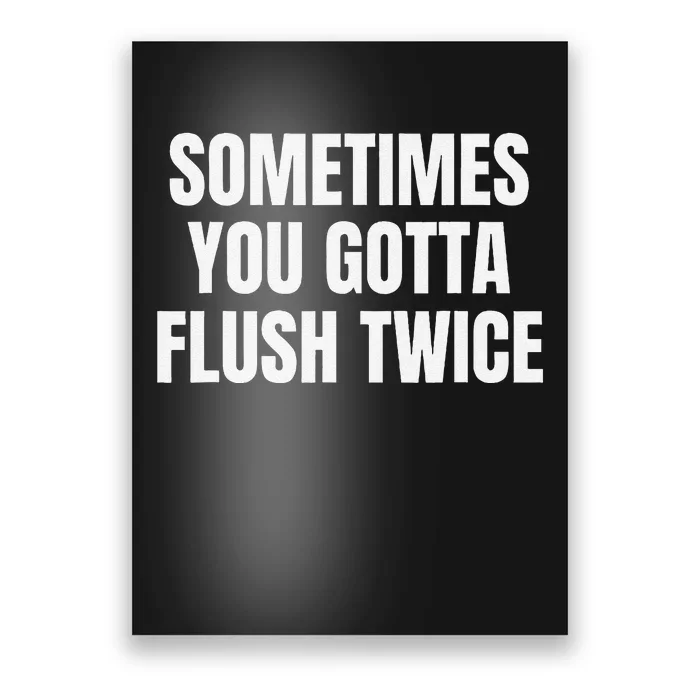 Sometimes You Gotta Flush Twice Poster