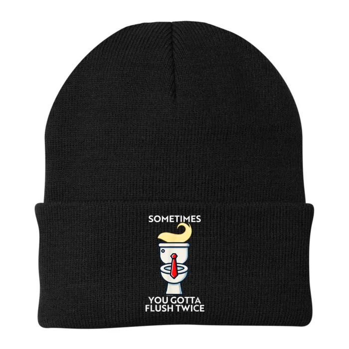 Sometime You Gotta Flush Twice Knit Cap Winter Beanie