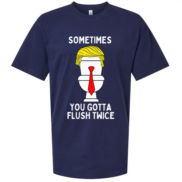 Sometimes You Gotta Flush Twice Sueded Cloud Jersey T-Shirt