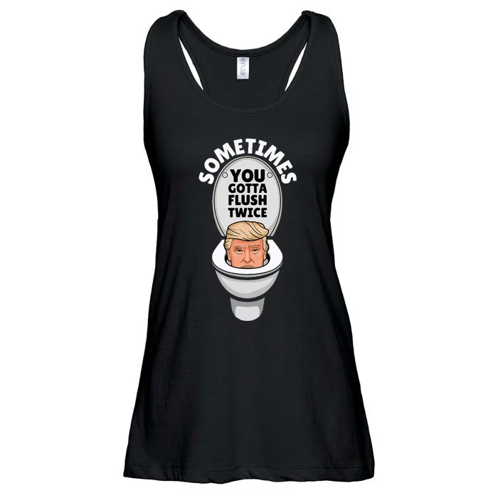 Sometime You Gotta Flush Twice Ladies Essential Flowy Tank