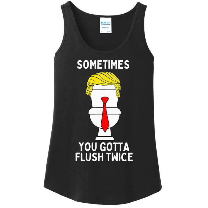 Sometimes You Gotta Flush Twice Ladies Essential Tank