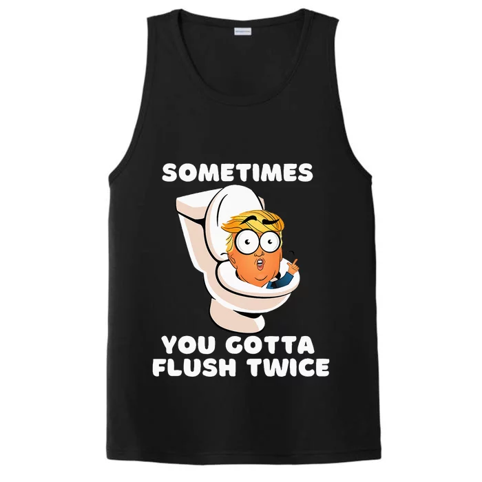 Sometimes You Gotta Flush Twice Performance Tank