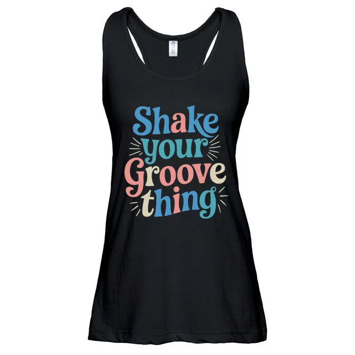 Shake Your Groove Thing Retro Vibes Ladies Essential Flowy Tank