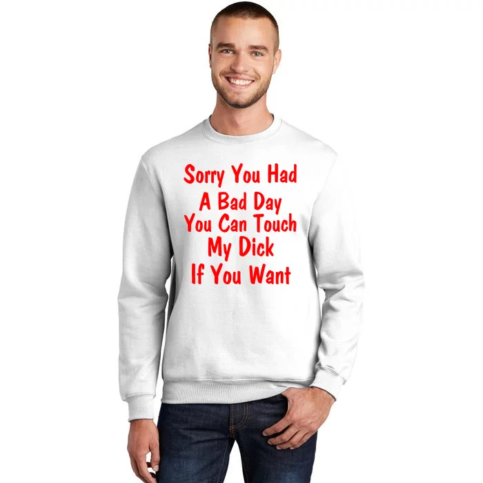 Sorry You Had A Bad Day You Can Touch My Dick If You Want Sweatshirt