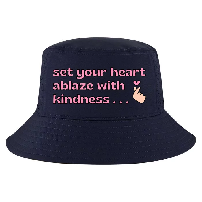 Set Your Heart Ablaze With Kindness Relaxed Fit Cool Comfort Performance Bucket Hat