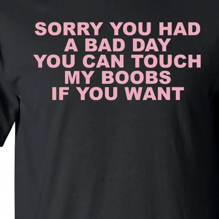 Sorry You Had A Bad Day You Can Touch My Boobs If You Want Tall T-Shirt