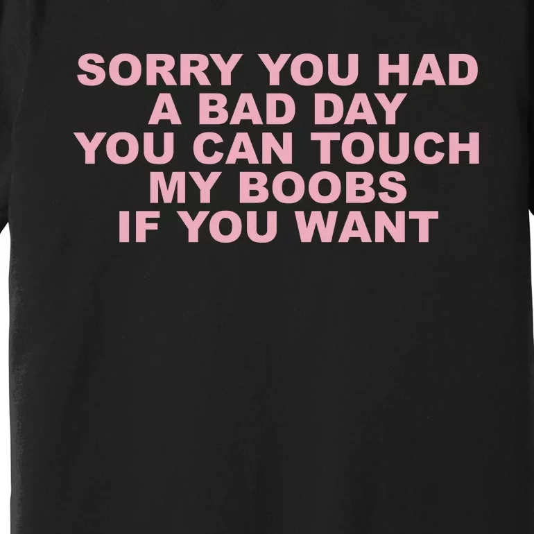 Sorry You Had A Bad Day You Can Touch My Boobs If You Want Premium T-Shirt